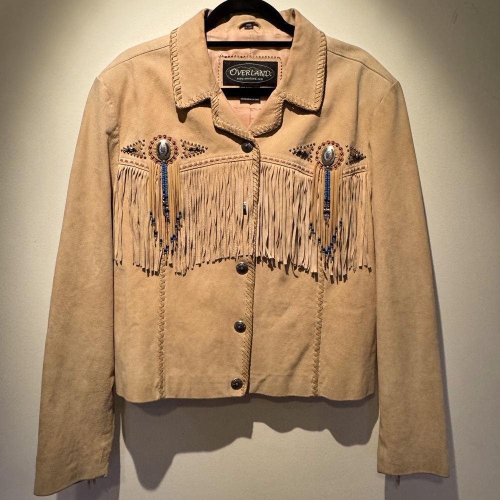 Overland tasseled suede jacket